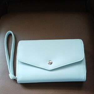 mundi Light Blue Wristlet Clutch